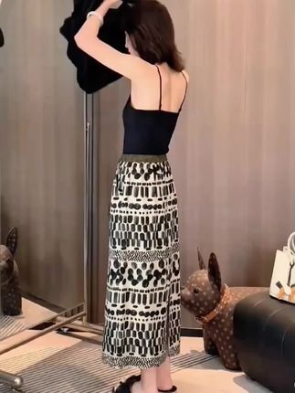 复古时尚休闲套装女夏季新薄款宽松气质减龄短袖上衣半身裙两件套