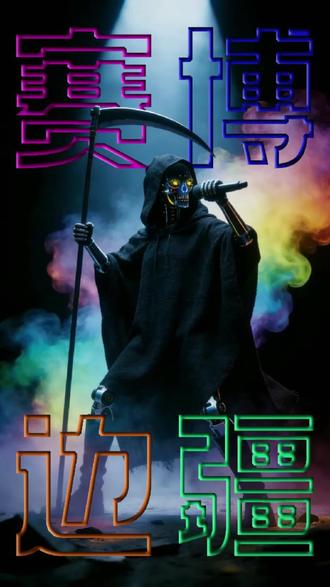 #ai动画 有一天数字骷髅穿上长袍,举起镰刀,在镰刀的下面,是深渊还是希望?我更看好后者,加油✊!