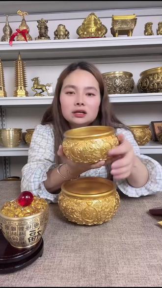 黄铜聚宝盆!客厅摆它也太有面了吧?