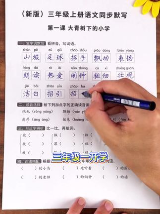 一定重抓基础,准备这本同步课本的#学霸默写 一课一练,每天只需20分钟,打牢字词句基本功 。#开学必备 #学霸秘籍 LH