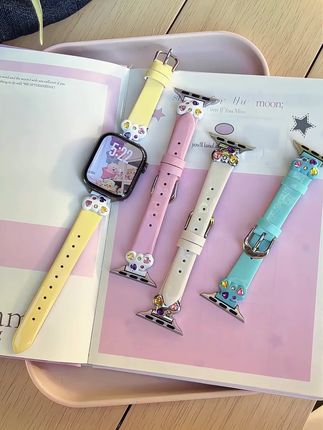 第一眼就心动的iwatch奶油风皮质表带!#苹果手表表带 #iwatch手表带 #iwatch表带 #applewatchs11 #applewatch表带