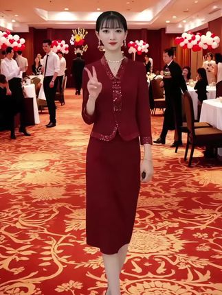 #喜宴妈妈装#气质穿搭#高级感穿搭#婚宴礼服