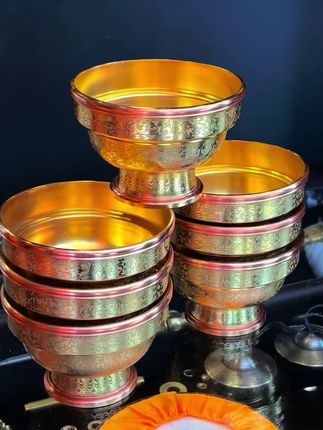 ཟང་རག་གི་བཀའ་གདམས་བདུན་ཚར། #纯铜工艺品 #供水碗 #纯手工打造