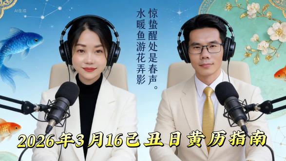 以为懂五行,结果越算越迷茫 #黄历指南 #漫画推荐 #老黄历传统民俗
2026年3月16日周一,己丑正土日遇开日,宜乔迁签约、见贵出行,仪式感拉满!
五行土旺,穿衣首选金白、银灰(土生金,助疏泄),次选米白、驼色(助土稳场),别穿绿色(木克土,易生阻滞)。案例:上午搬新家暖房、下午签合同超顺,忌大宗开市与合帐,彭祖百忌“己不破券”,签合同时务必细核条款。
属龙女利东北社交、正北求财,乔迁选东北位更旺;马男今日与日相害,避东方,穿金白色稳心神,别做重大决策。乙卯日女(木旺)穿金白泄木助土,喝陈皮茯苓水健脾;己卯日男(土旺)忌暴饮暴食,吃绿豆百合汤清润解腻。天蝎男签约别冲动,先核细节;摩羯女抓正北财位,整理清单推进项目超顺。
土日养脾胃,喝小米南瓜粥,饭后慢走10分钟。幸运数字5、0(土数)、4、9(金数)。
互动区:你今天穿对颜色了吗?龙女马男今日避坑成功了吗?评论区晒出你的开日好运!