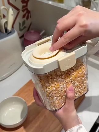 多功能伸缩叠加#密封罐 坚果零食#储蓄罐 五谷杂粮香料储存透明#收纳盒 #厨房好物 #家居好物