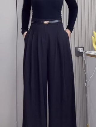 【早秋乐丽丝】三道褶垂感拖地阔腿裤高级西装裤#显瘦气质穿搭 #显瘦显高穿搭 #穿出大长腿 #显瘦显高 #时尚穿搭时尚穿搭时尚