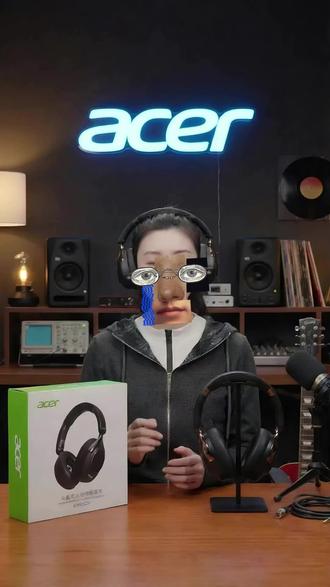 acer_宏碁OHR524主动降噪头戴式蓝牙耳机高音质超长续航耳麦耳机#降噪头戴耳机 #蓝牙耳麦 #高音质耳机 #长续航耳机 #主动降噪耳机