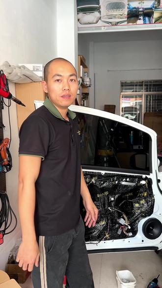 这台飞度从新给做了四门隔音降噪升级音响#本田飞度 #合浦禾声汽车音响 #升级音响