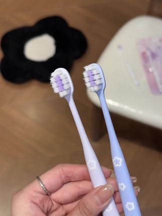 倍加洁细丝樱花刷紫色系列舒缓敏感超软超细护龈软毛牙刷密毛软毛