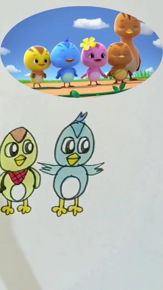 萌鸡小队简笔画#简笔画 #创意儿童画 #动画