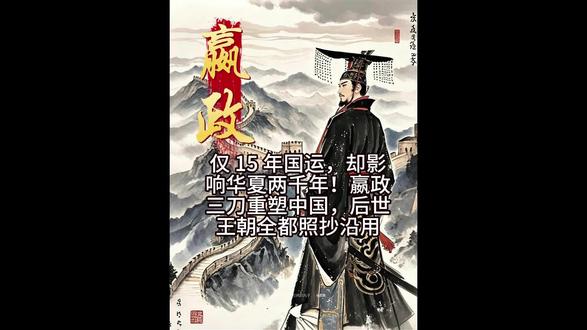 仅 15 年国运,却影响华夏两千年!嬴政三刀重塑中国,后世王朝全都照抄沿用#秦始皇 #历史 #中国历史人物 #人生感悟 #国学文化
