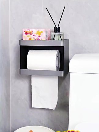 天地鱼免打孔纸巾架,家用实用之选 #家用置物架 #家用好物 #家用卷纸架 #免打孔安装 #抽纸盒