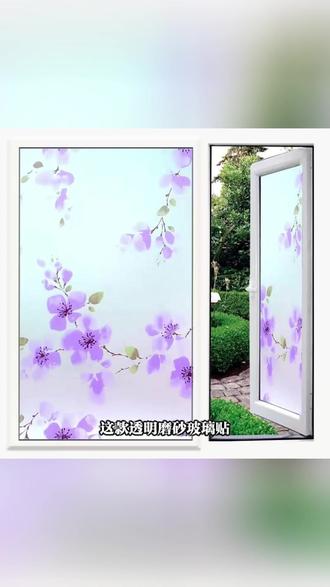玻璃贴纸 自粘磨砂玻璃贴纸卧室浴室透光不透明玻璃贴窗户阳台遮光优质窗花#玻璃美化 #阳台装修 #透光不透明 #实用贴纸 #浴室好物