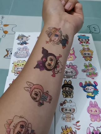 #卡通纹身 #拉布布 #拉布布贴纸 #可爱纹身 #也太可爱了吧