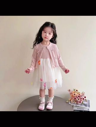 #高品质童装 #谁穿谁好看系列 #甜美穿搭 #每日推荐 #生女儿就要这样穿 女童新款针织纱裙