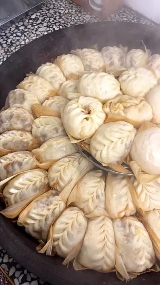 俺家年夜饭必吃的排骨包子,老香了。 #排骨包子 #年夜饭 #美食日常 #农村美食