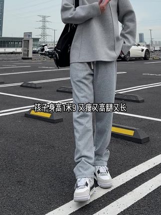 每个尺码都做了加长裤长,一米八一米九以上一百斤也有合适的裤长合适的腰围#加长裤子 #高个子穿搭 #卫裤搭配 #休闲裤