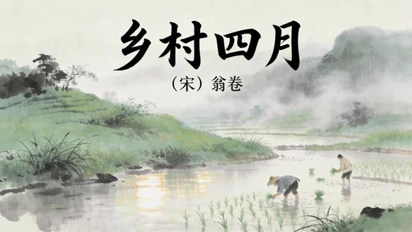 古诗《乡村四月》 #诗词鉴赏 #田园 #每天一首古诗词