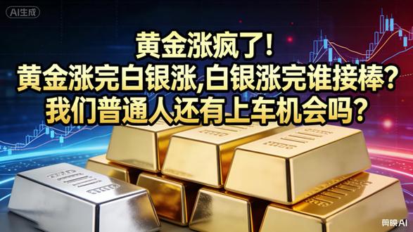 黄金涨疯了!金价5000美元是起点还是终点?黄金涨完白银涨,白银涨完谁接棒?我们普通人还有上车机会吗?#投资#理财 #黄金 #白银 #股票