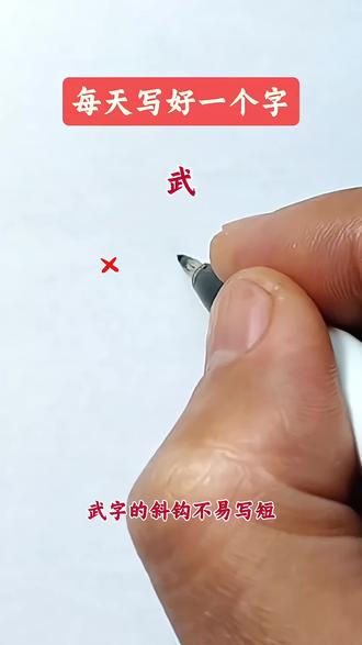每天写好一个字:武 #练字技巧 #硬笔书法