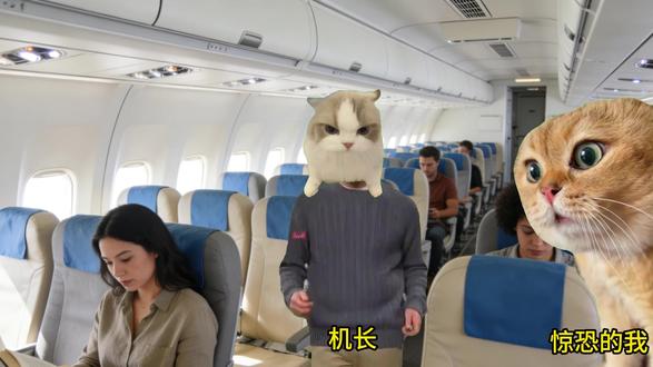 第一次坐飞机,登机后才发现是必死局,这回死神真的来了! #猫meme#猫meme日常#猫meme小剧场
