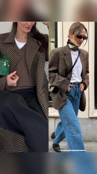 格子西装加牛仔裤,复古时髦…… #晒出我的潮范儿 #穿着得体是一种生活态度 #不潮不出街 #秀出我的弄潮范儿