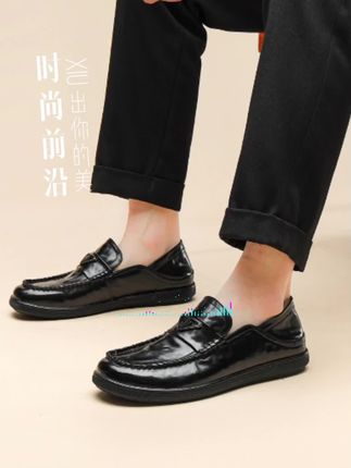男士皮鞋真皮豆豆鞋商务牛皮时尚百搭男士皮鞋真皮豆豆鞋商务牛皮#日常分享