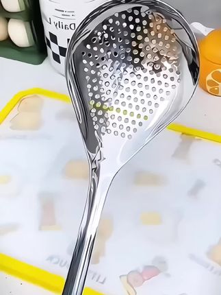 加厚款316不锈钢花椒漏勺,捞水饺捞面条,炸货沥油,青菜焯水都很方便#漏勺#不锈钢漏勺#厨房好物#滤油勺