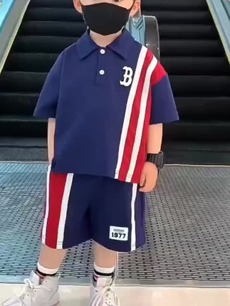 男童夏装2025新款洋气宝网红酷帅运动衣服儿童帅气polo衫短袖套装,好物分享