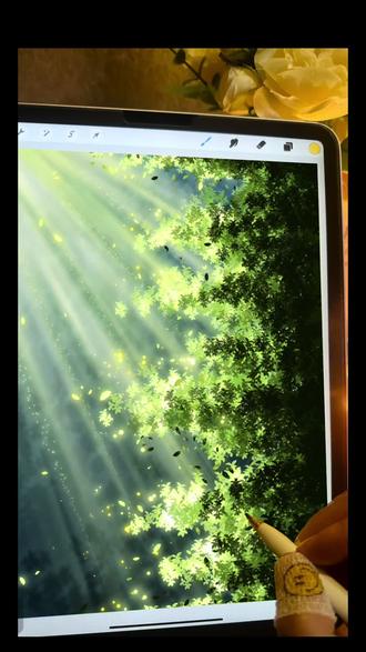 Procreate新手临摹绘画教程,今天画丁达尔森林,来一起画画吧~~
作品临摹参考自@121Buling Buling🌟
#Procreate绘画教程 #抖音年味艺术图鉴 #抖音年味艺术图鉴 #2026绘画开年挑战 #画世界pro绘画