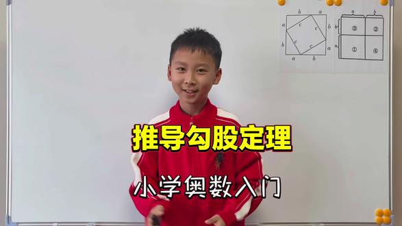 推导勾股定理 王一山数学第24讲#小学奥数 #小学数学 #数学思维训练 #四年级数学 #公务员考试
