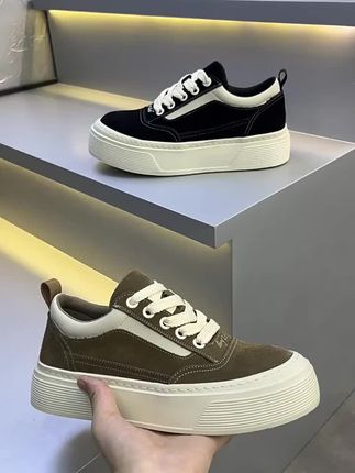 #潮鞋推荐好看不贵 #百搭板鞋休闲鞋 #男鞋 #好穿不累脚 #舒适透气 男鞋小众设计新款时尚板鞋厚底轻便舒适运动休闲鞋高级感低帮板鞋