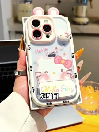 KT猫镜子支架适用苹果16手机壳iPhone15小米14女vivooppo华为p70#真的很好用