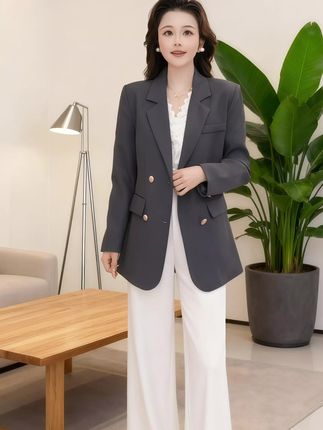 2025春秋气质百搭休闲西装外套女英伦风设计感西服上衣