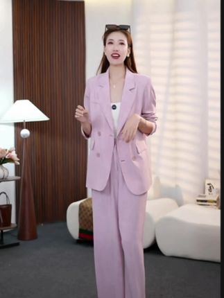 上热门🔥话题爆款时尚西服套装女2025春夏装新款长袖西装高级感休闲薄款两件套2212#每日穿搭女装 #气质优雅 #每日穿搭女装 #气质优雅 #优雅精致