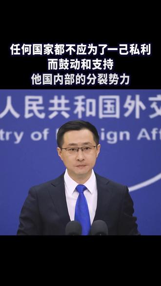 任何国家都不应为了一己私利而鼓动和支持他国内部的分裂势力