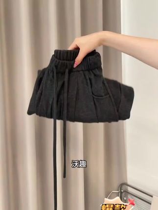 窄版阔腿裤女2025新款春秋垂坠感软糯休闲灰色小个子直筒糯米裤子#阔腿裤 #糯米裤 #百搭裤子 #休闲穿搭