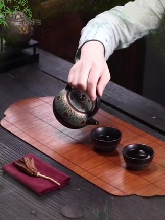 双面竹席隔热茶垫#竹席隔热垫 #茶垫 #杯垫 #茶台垫 #茶具配件