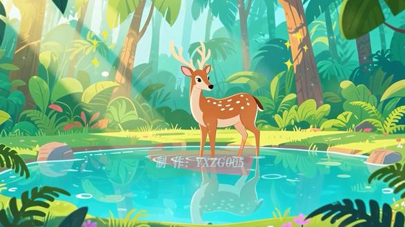 Y1543三年级下课文《鹿角和鹿腿》LED背景视频 #三年级语文 #课文 #鹿角和鹿腿 #led背景视频素材