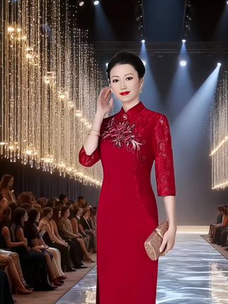 春秋新款新中式国风婚宴礼服显瘦高级感喜妈妈红色改良旗袍连衣裙 #创作灵感 #高端婚宴装推荐#喜婆婆妈妈婚宴装旗袍#旗袍裙子女款爆款2025新款#国风旗袍推荐@DOU+小助手 @抖加🔥上热门🔥dou+🔥热点宝
