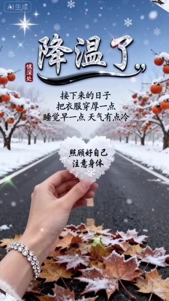 抖音的朋友们,大家好!天气有点冷了,记得穿好保暖衣裳。