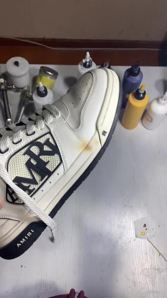 球鞋被烟烫了#奢侈品修复 #球鞋修复 #包包修复 #二手奢侈品 #奢侈品修复培训