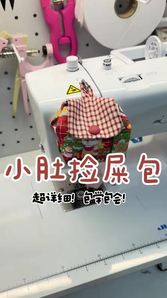 小肚包爆改捡屎袋包! 捡屎袋出门也要美美嘟~超详细的小肚捡屎包制作教程来咯,挂在牵引绳上又美丽又实用!#自学缝纫 #小肚包 #萌宠好物 #捡屎袋