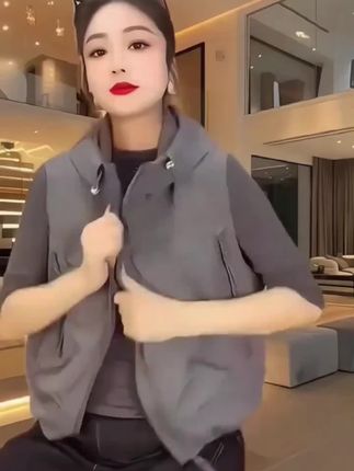 休闲马甲外套女短款小个子马夹外穿无袖上衣2024新款春秋女装坎肩#无袖 #新款分享 #坎肩