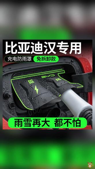 比亚迪海豚海鸥海豹秦汉宋元plus秦Ldmi汉L翻盖式方便充电防雨罩#比亚迪配件 #充电防雨罩 #汽车用品 #实用好物 #汽车配件
