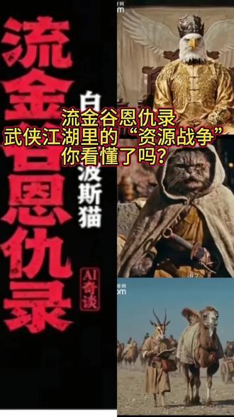 央视AI神作流金谷恩仇录是武侠皮裹着现实骨!这波隐喻,看懂的都在转。#流金谷恩仇录 #央视 #AI #知识分享 #现实