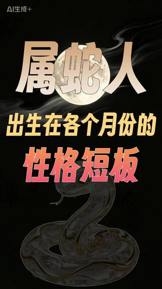 出生在各个月份属蛇人的性格短板 #正能量#国学智慧#传统文化#积极心理学#生肖