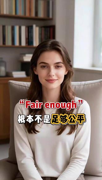 Fair enough根本不是足够公平 #英语学习#英语口语 #零基础学英语 #英语 #实用英语
