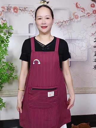 #围裙 #时尚围裙 #棉布围裙#拉链大口袋围裙#厨房好物@DOU+小助手 @巨量千川