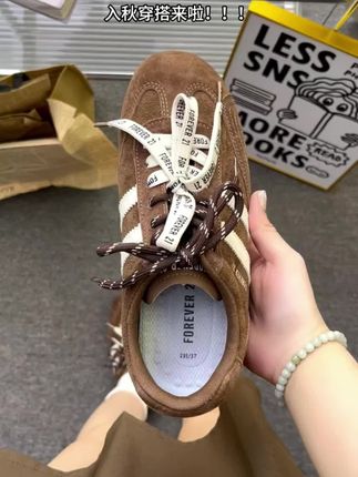 【双11好物】F21真皮女鞋内增高时尚赛车德训鞋女男鞋橡胶底情侣鞋#德训鞋 #鞋子 #百搭 #时尚穿搭 #休闲穿搭